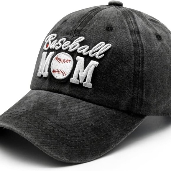 Accessories - Baseball Mom Hat Cotton Adjustable Embroidered Softball Cap for Women